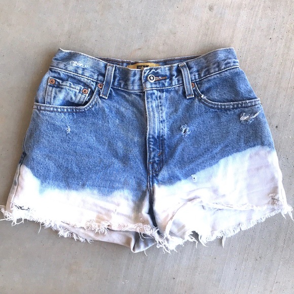 Levi's Pants - Levi’s Distressed Cut Off Denim Shorts Dip Dyed